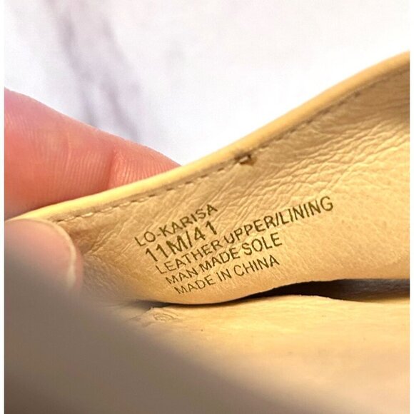 LOUISE ET CIE POUT NUDE PEBBLED LEATHER ANKLE STRAP BLOCK HEEL SANDALS - 11 - Picture 11 of 11